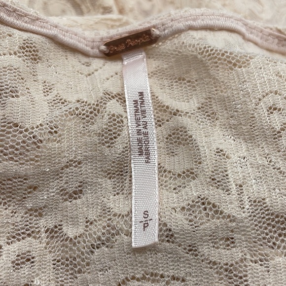 Free People Pearl Lace‎ Long Sleeve Mini Dress - Picture 5 of 8